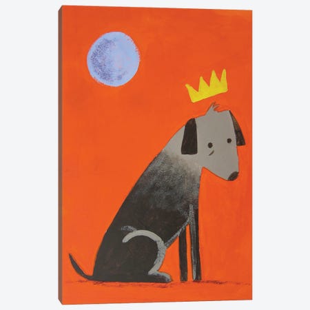 Moon Dog Canvas Print #FIL5} by Robert Filiuta Art Print