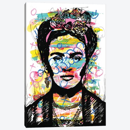 Frida Kahlo Canvas Print #FJB125} by Frank Banda Canvas Art