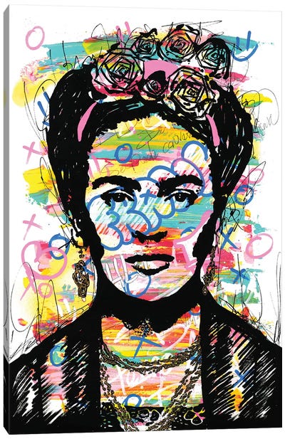 Frida Kahlo Canvas Art Print - Color Palettes