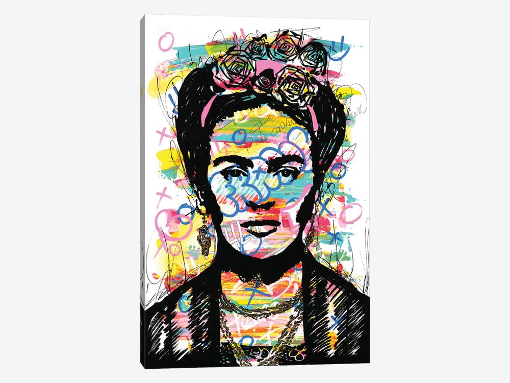 Frida Kahlo by Frank Banda 1-piece Canvas Art Print