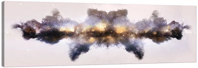 Nebula de Arena, Gold Canvas Art Print - Gold & Pink Art