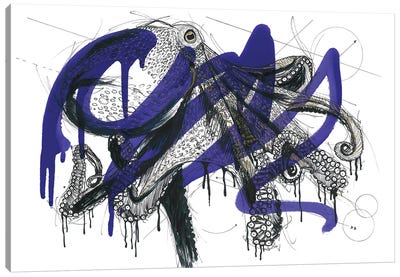 Octopus Reef Canvas Art Print - Frank Banda