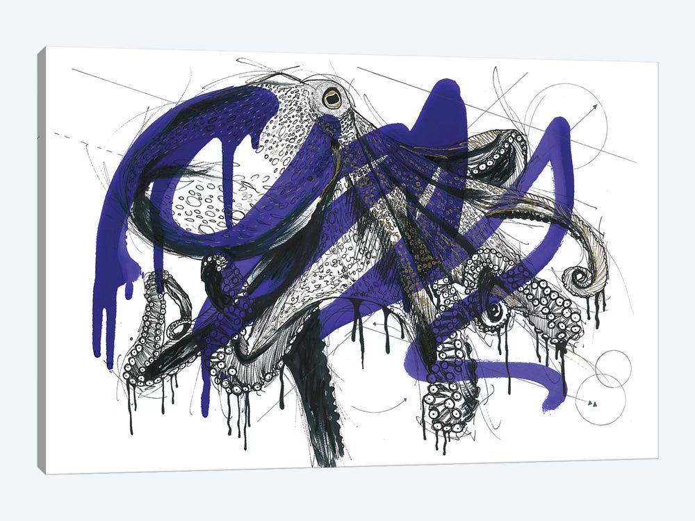 Octopus Reef by Frank Banda 1-piece Canvas Art Print