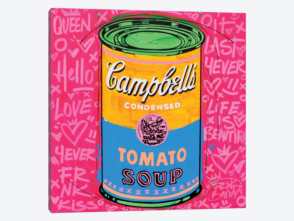 Special Campbell's Pink Soup by Frank Banda 1-piece Canvas Artwork