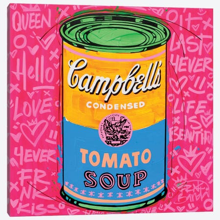 Special Campbell's Pink Soup Canvas Print #FJB148} by Frank Banda Art Print