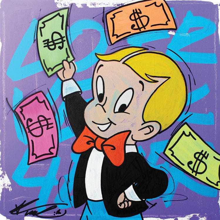 Money Flies by Frank Banda wall art
