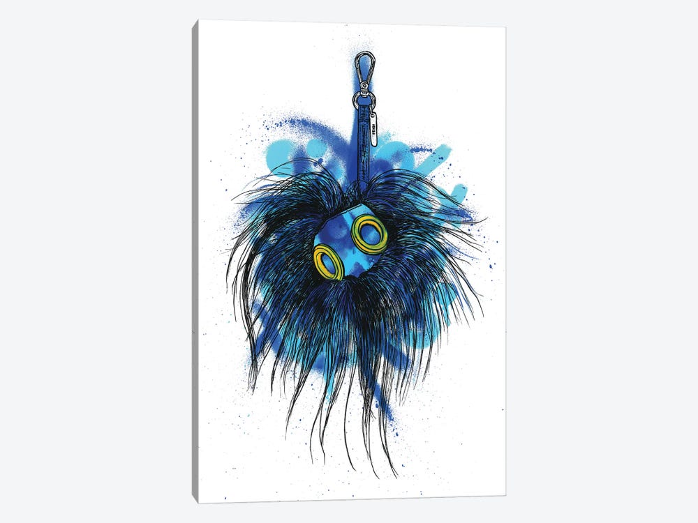 Blue Monster Cube by Frank Banda 1-piece Canvas Art
