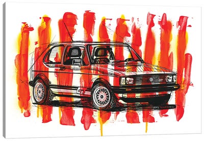 Caribe GT 1983 Canvas Art Print - Volkswagen