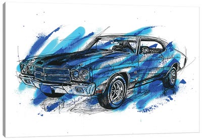 Chevelle SS 1970 Canvas Art Print - Automobile Art