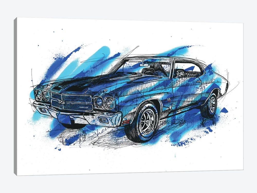 Chevelle SS 1970 by Frank Banda 1-piece Canvas Print