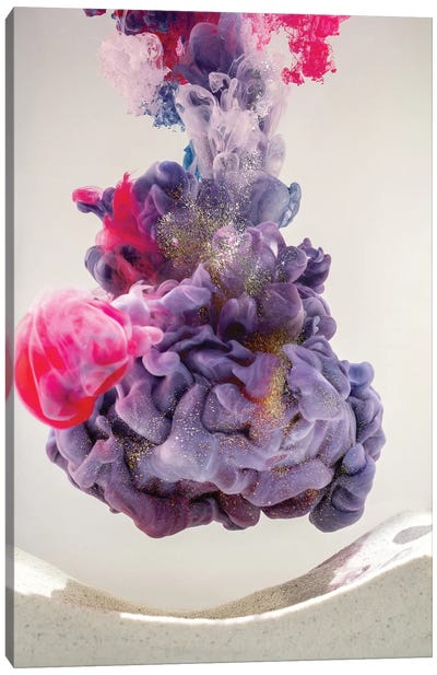 Aquaviva Purple I Canvas Art Print - Gray & Purple Art