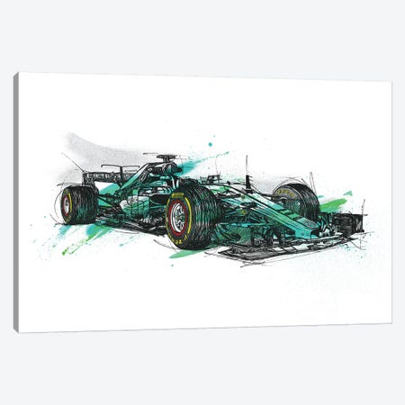 F1 Hamilton Canvas Print #FJB40} by Frank Banda Canvas Print