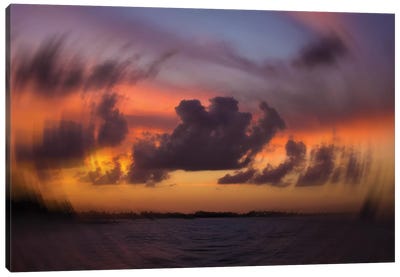 Turbulence Canvas Art Print - Cloudy Sunset Art