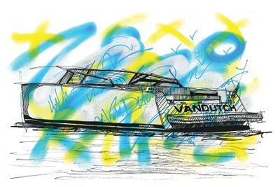 Vandutch Silver Metallic 55 by Frank Banda multi panel art