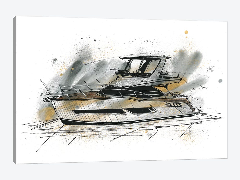Yachting by Frank Banda 1-piece Art Print