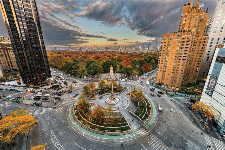 Columbus Circle In Autumn