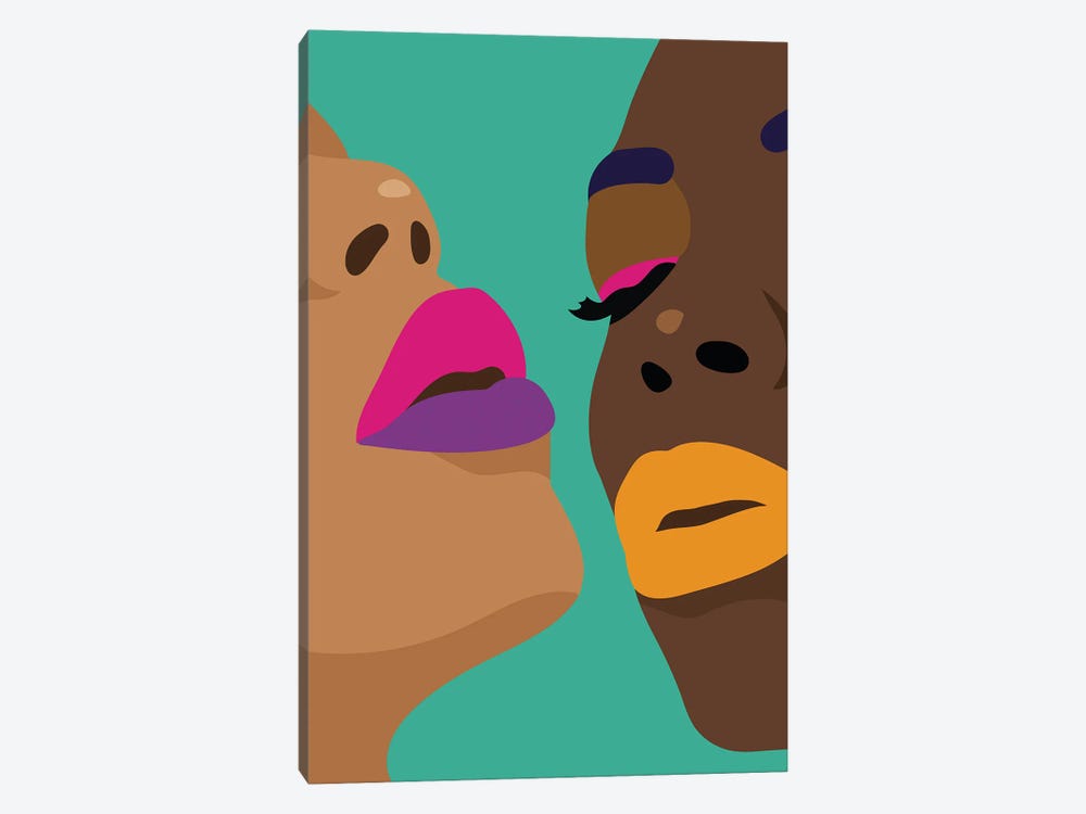 Purple Lips by Fine Karoline 1-piece Canvas Art Print