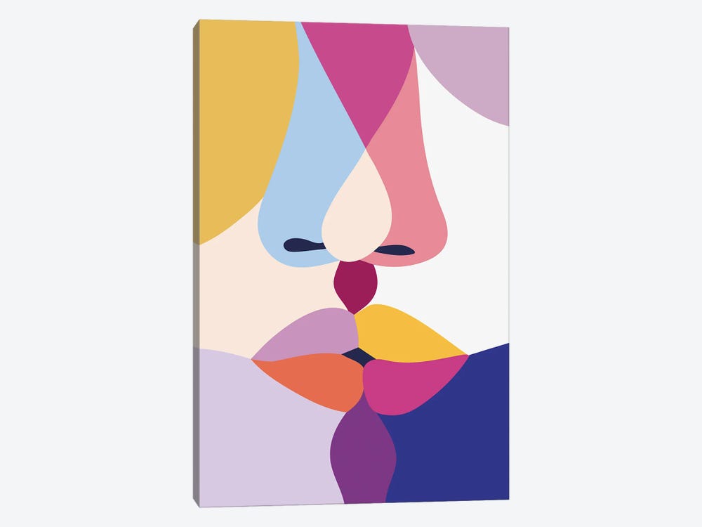 Abstract Kiss by Fine Karoline 1-piece Art Print