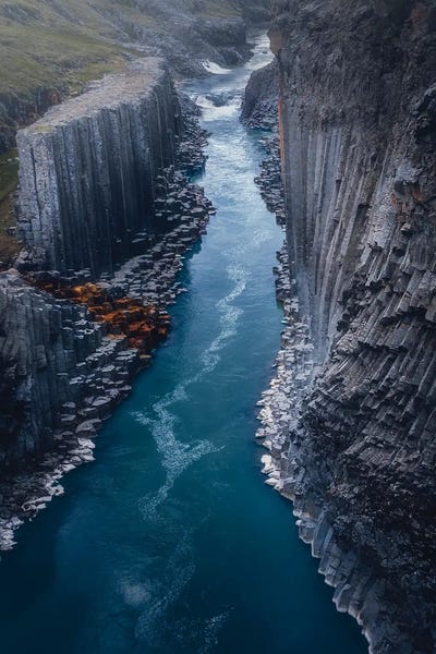 Iceland: Basalt Rock River by Fredrik Strømme