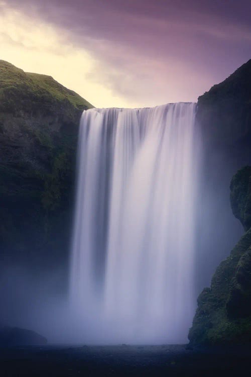 Sunset At Skogafoss