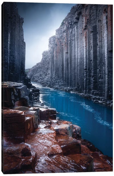 The Basalt Rock Canyon Canvas Art Print - Fredrik Strømme