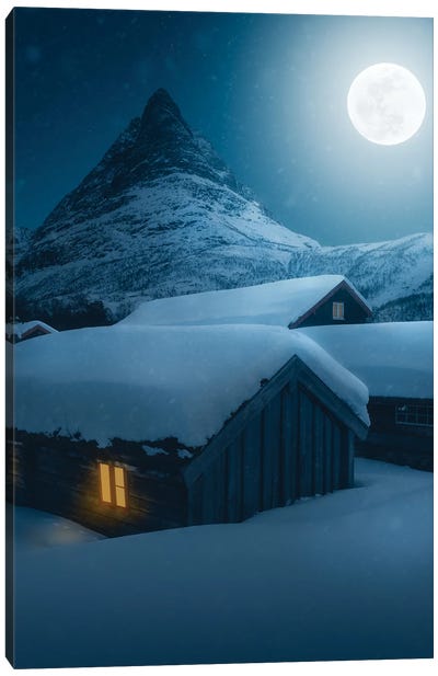 A Winter Fairytale Canvas Art Print - Cabins