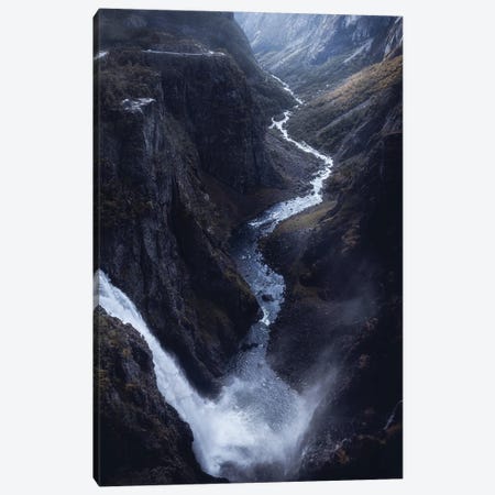 Waterfall Canyon Canvas Print #FKS25} by Fredrik Strømme Canvas Wall Art