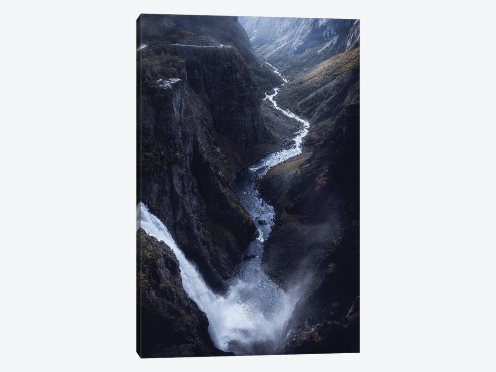 Waterfall Canyon by Fredrik Strømme 1-piece Canvas Print