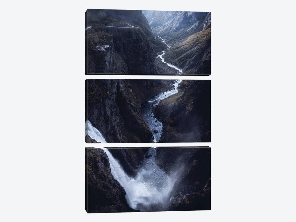 Waterfall Canyon by Fredrik Strømme 3-piece Art Print