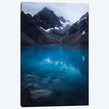The Blue Ice Lake Canvas Print #FKS2} by Fredrik Strømme Canvas Artwork