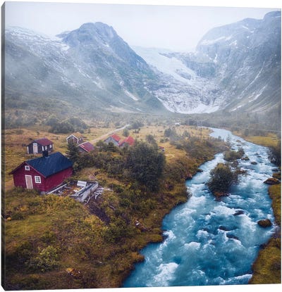 Glacier Village Canvas Art Print - Fredrik Strømme