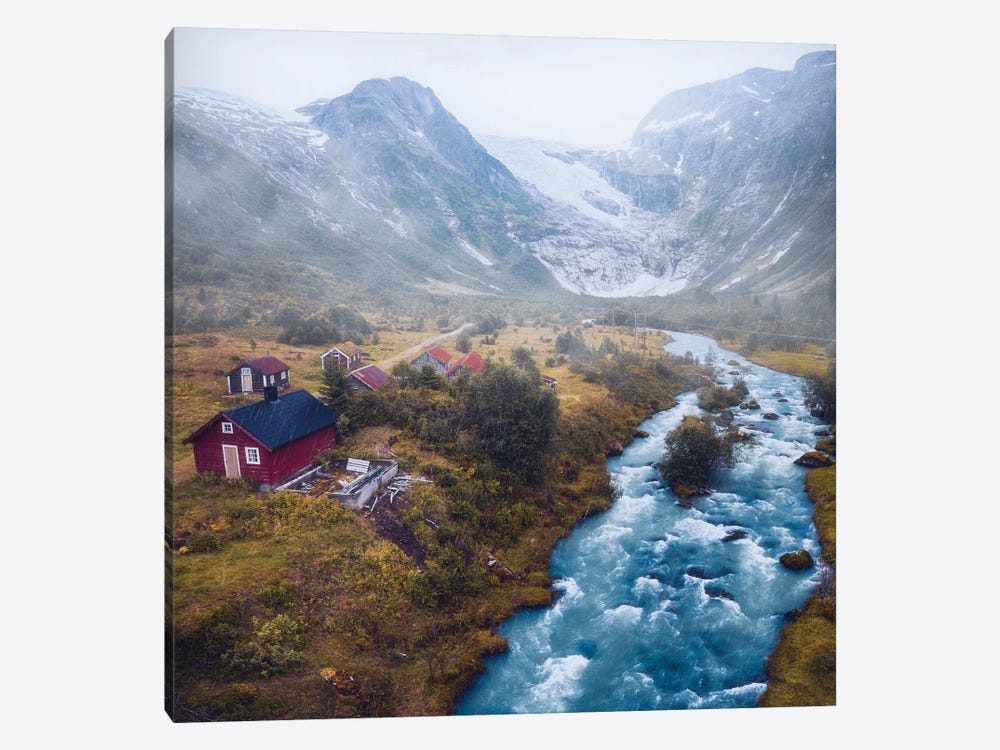 Glacier Village by Fredrik Strømme 1-piece Canvas Art Print