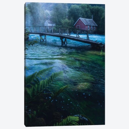 Living By The Glacier Lake Canvas Print #FKS47} by Fredrik Strømme Canvas Artwork
