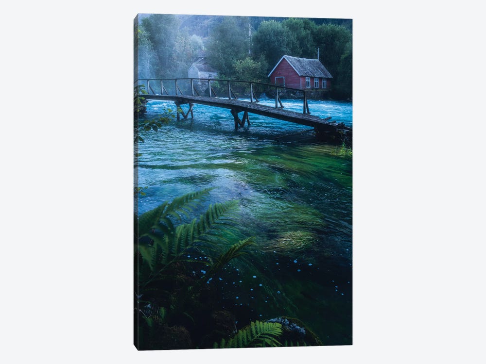 Living By The Glacier Lake by Fredrik Strømme 1-piece Canvas Print