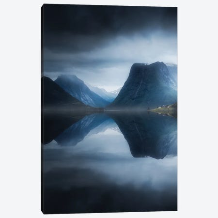Moody Day By The Fjord Canvas Print #FKS4} by Fredrik Strømme Canvas Print