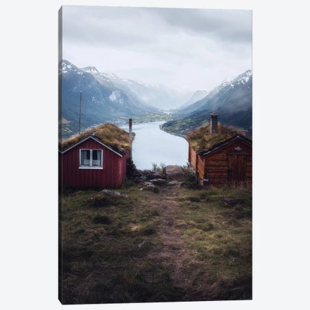 Cabins With A View Canvas Print #FKS52} by Fredrik Strømme Canvas Art