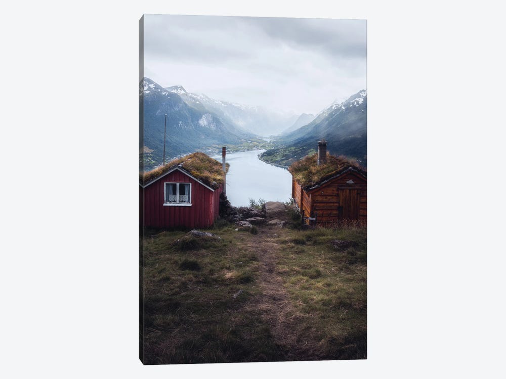 Cabins With A View by Fredrik Strømme 1-piece Art Print