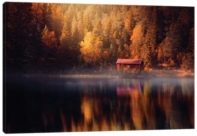 Autumn Reflection Canvas Art Print - Fredrik Strømme