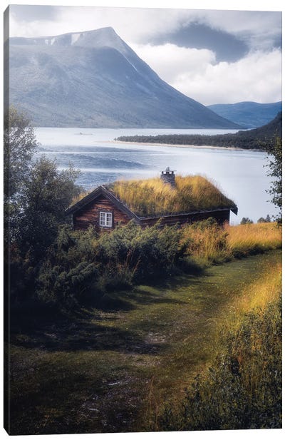 Postcard From Norway Canvas Art Print - Cabins