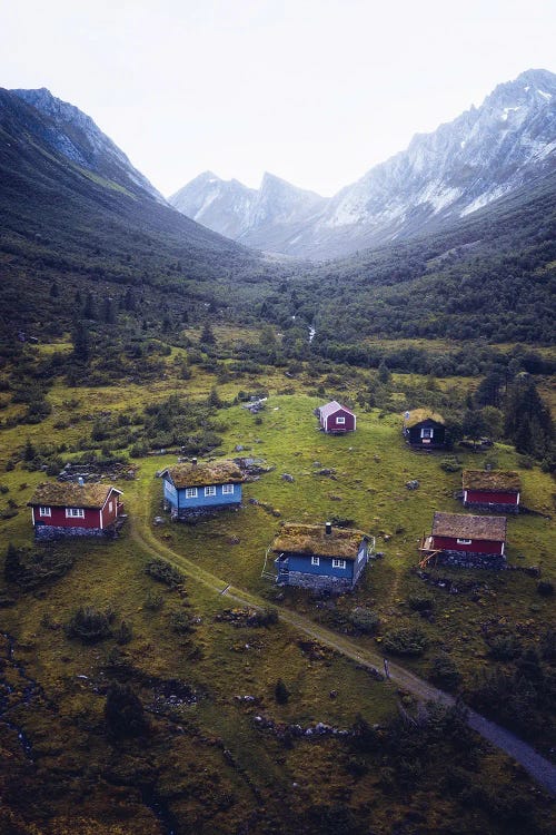 Mountain Village by Fredrik Strømme wall art