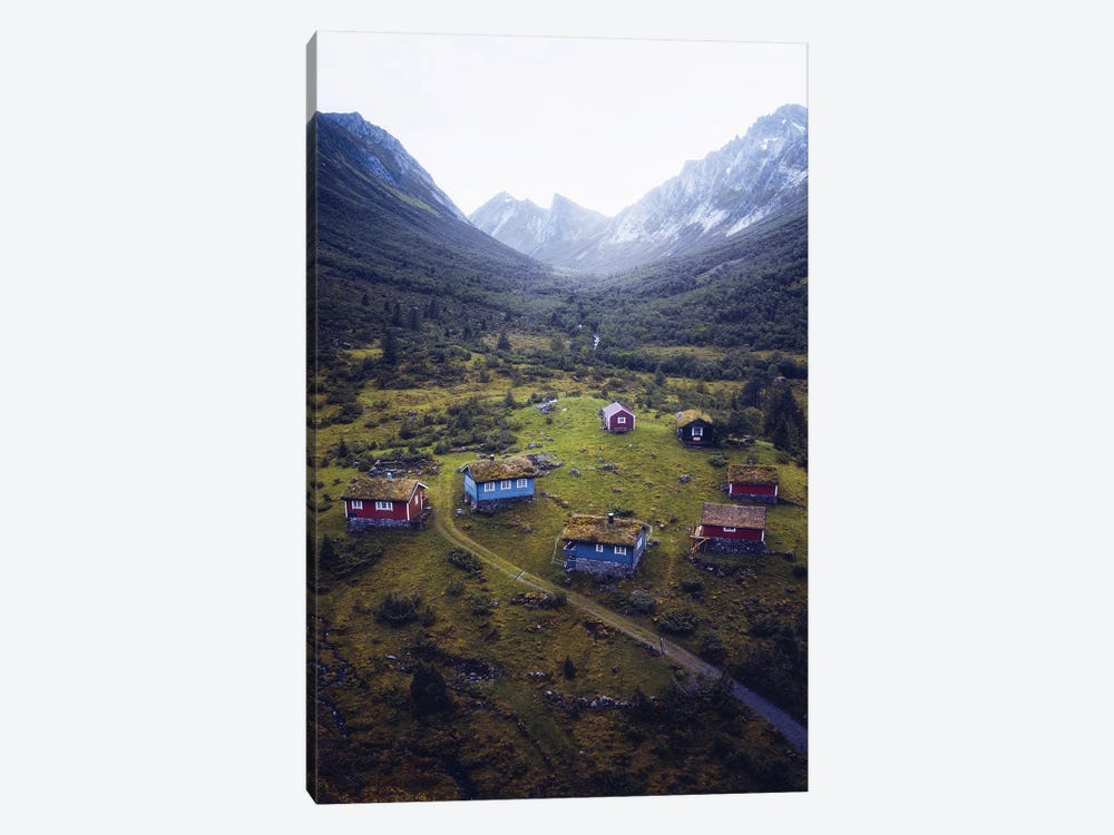 Mountain Village by Fredrik Strømme 1-piece Canvas Art