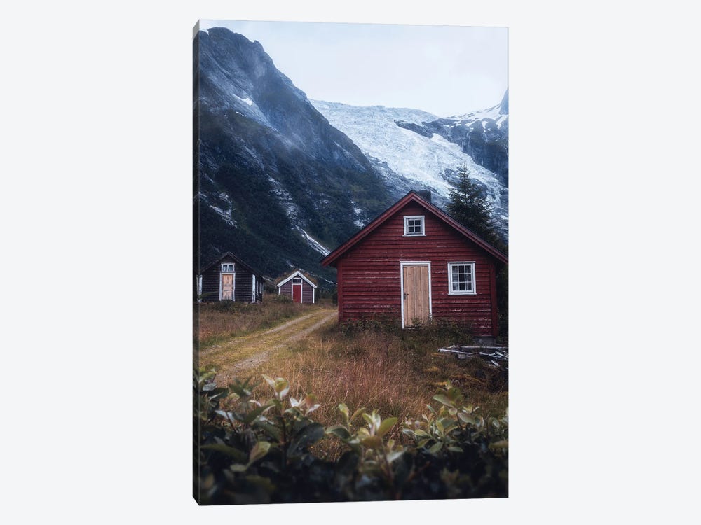 A Village Below The Glacier by Fredrik Strømme 1-piece Art Print