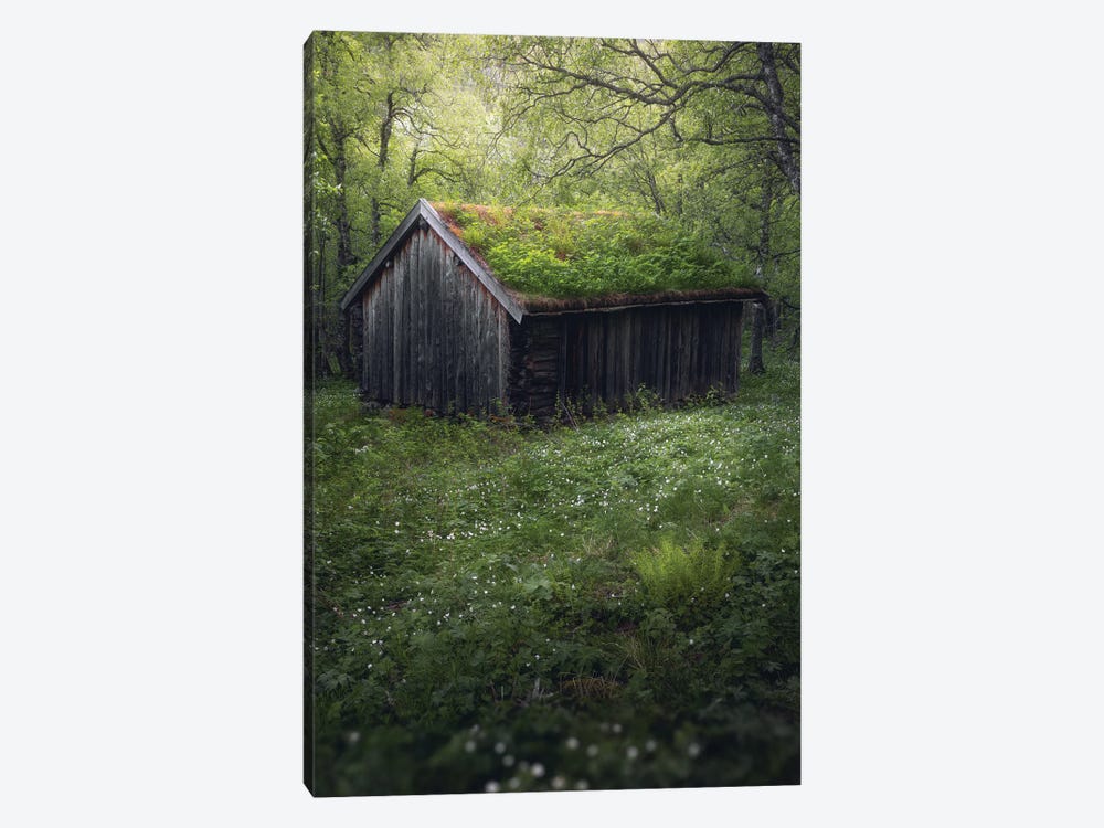 A Cabin In The Woods by Fredrik Strømme 1-piece Canvas Artwork