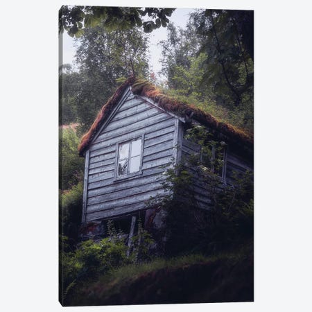 The Hidden Cabin Canvas Print #FKS80} by Fredrik Strømme Canvas Art Print