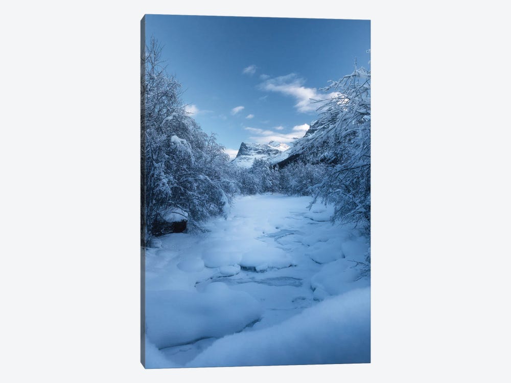 Frozen River by Fredrik Strømme 1-piece Canvas Print