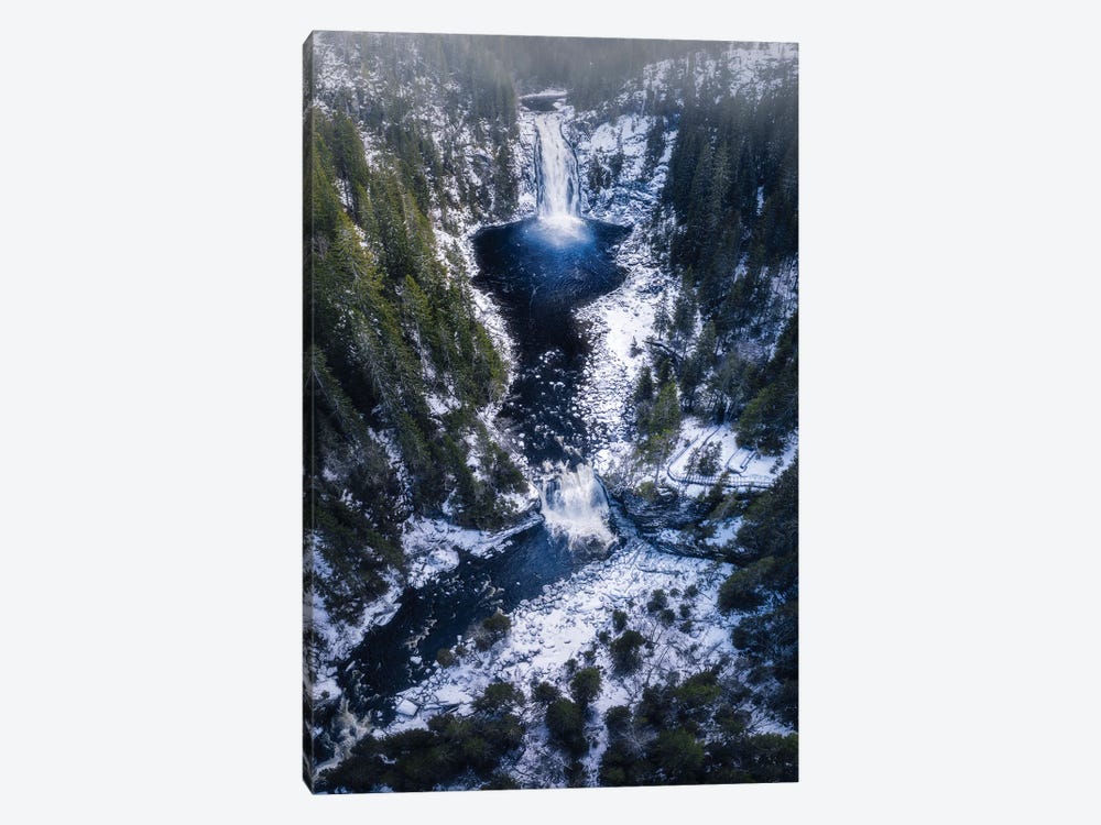 Winter At The Dual Falls by Fredrik Strømme 1-piece Canvas Art Print