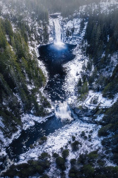 Norway: Winter At The Dual Falls by Fredrik Strømme