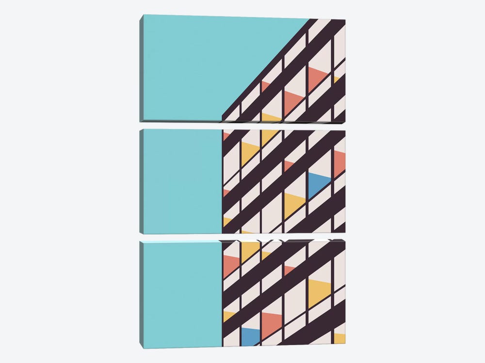 Corbusier by Florent Bodart 3-piece Canvas Art Print