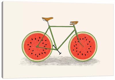Juicy Print Canvas Art Print - Bicycle Art