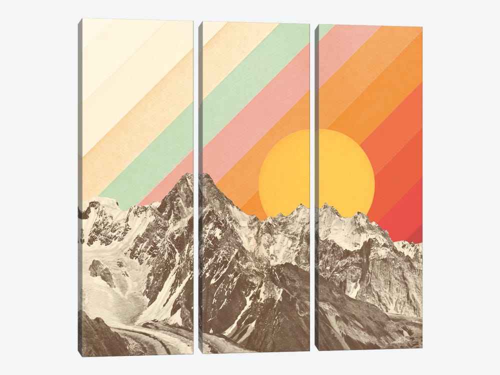 Mountainscape I by Florent Bodart 3-piece Canvas Art